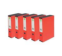 Q-CONNECT Box File 75mm Foolscap Red Pack of 5 (31818KIN0)