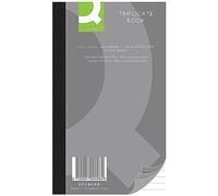 Q-Connect 8.2x5 inch Ruled Feint Triplicate Book