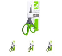 Q-Connect 8-inch Premium Scissors,Green,Grey (Pack of 4)
