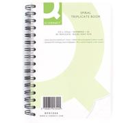 Q-Connect 8x5 inch Wire Bound Carbonless Triplicate Book