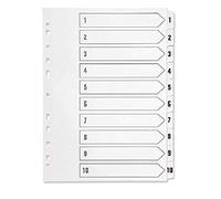 Q Connect A4 1-10 Index Multi Punched Polypropylene - White (10)