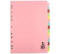 Q-Connect 15-Part Subject Divider Multi-punched A4 KF01516