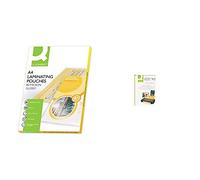 Q-Connect A4 80 Micron Laminating Pouch (Pack of 100) &A5 80 Micron Laminating Pouch (Pack of 100)