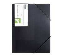 Q Connect A4 Elasticated Folio - Black