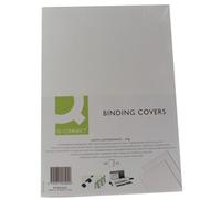 Q-Connect A4 White Leathergrain Comb Binder Cover Pk 100- KF00502