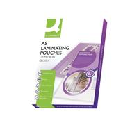 Q-Connect A5 Laminating Pouches, 125 micron per side (250 micron total), 153x216mm, Pack of 100 - KF04108