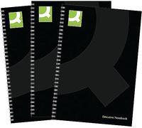 Q-Connect A5 Wirebound Book - Black, Pack of 3