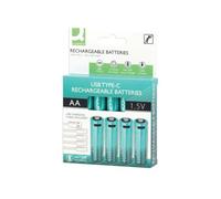 Q-Connect AA LR6 USB-C Rechargeable Batteries 1.5V Pack of 4 KF14129