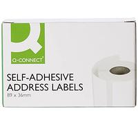 Q-Connect Address Label Roll Self Adhesive 89 x 36 mm White (Pack of 250) KF26073