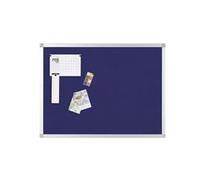 Q-Connect Aluminium Frame Felt Noticeboard with Fixing Kit 1200x900mm Blue 9700029