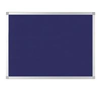 Q-Connect Aluminium Frame Felt Noticeboard with Fixing Kit 1800 x 1200 mm Blue