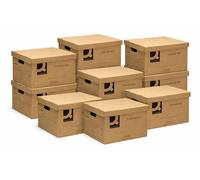 Q-Connect Storage Box 335x400x250mm Brown (Pack of 10)