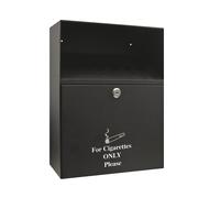 Q-Connect Ash Bin Fireproof Container Trash Office Metal Black 7 Litre KF04386