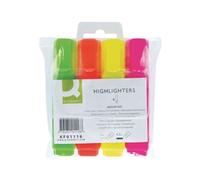 Q-CONNECT Highlighter Pens KF01116 – Assorted – Pack of 4