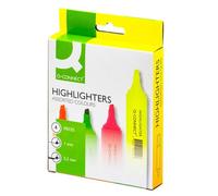 Q-CONNECT Highlighter Pens KF01116 – Assorted – Pack of 4