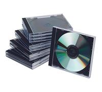 Q-Connect Black /Clear CD Jewel Case (Pack of 10) KF02209