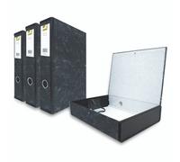 Q-CONNECT Box File Foolscap Cloud Black Pack of 10 KF20012