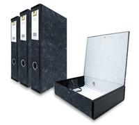 Q-CONNECT Box File Foolscap Cloud Black Pack of 10 KF20012