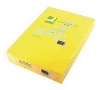 Q-Connect Bright Yellow Coloured A4 Copier Paper 80gsm Ream (Pack of 500) KF01426+ Finchley Pen Free