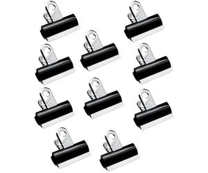Q-Connect Bulldog Clips Metal Grip Clip Paper Binding - 10 Pack - Select Size