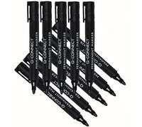 Q-Connect Bullet Tip Permanent Marker - Black (Pack of 10)