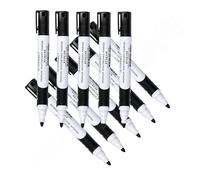 Q-Connect Bullet Tip Premium Whiteboard Marker (Pack of 10)- Black