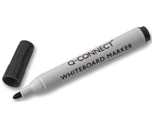 Q CONNECT - Bullet Tip Whiteboard Marker Pens - Pack of 10 (Black)