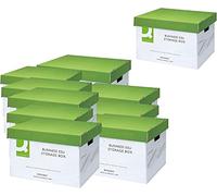 Q-Connect Business Easy Set Up Storage Box Green/White Pk 10 - KF02007