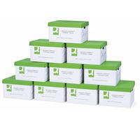 Q-Connect Business Storage Trunk Boxes Green White Stackable Pack 10