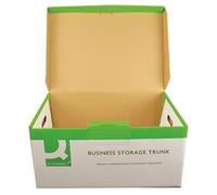 Q-Connect Business Storage Trunk Green/White Pk 10 - KF21663