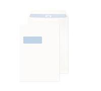 Q-Connect C4 Envelopes Window Peel/Seal 100gsm White Pk 250 - KF03292