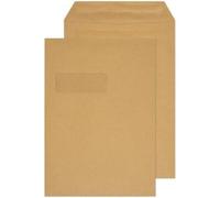 Q-Connect C4 Envelopes Window Pocket Self Seal 90gsm Manilla (Pack of 250) 9017501