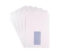 Q-Connect C5 Envelopes Window Pocket Self Seal 90gsm White (Pack of 20x25) KF02718