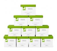 Q-Connect Cardboard Storage Box with Lid & Handles Easy Set-Up Pack of 10 | Easy Set-Up
