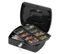 Q-Connect Cash Box 10 Inch Black