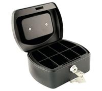 Q-Connect Cash Box 6 Inch Black Ref KF02601