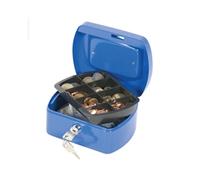 Q-Connect Cash Box 6 Inch Blue Ref KF02608