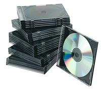 Q-Connect CD Jewel Case, 25 Count, Black Plastic Case