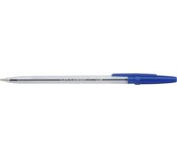 Q-Connect Classic Ballpoint Pens, Blue, Line Width 0.5 mm, Lightfast Ink, Pack of 50, for Office, Home and School