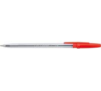Q-Connect Classic Ballpoint Pens, Red, Line Width 0.5 mm, Lightfast Ink, Pack of 50, for Office, Home and School