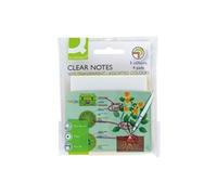 Q-Connect Clear Notes 76x76mm Semi-Transparent Assorted (Pack of 4)