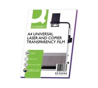 Q-Connect Clear Over Head Projector Film for Laser Printers KF26066 - 100 Pack