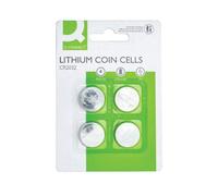 Q-Connect CR2032 Lih Coin Cell Battery 3V Blst Card Pack of 4 KF15036