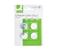 Q-Connect CR2032 Lithium Coin Cell Batteries Blister Card (Pack of 4)