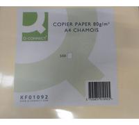 Q-Connect Cream A4 Copier Paper 80Gsm Ream, Champagne (Pack Of 500) Kf01092