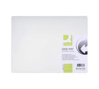 Q-Connect Desk Mat for All Mouse Types Waterproof for Office School Home Polypropylene Transparent Colour 500 x 630 mm