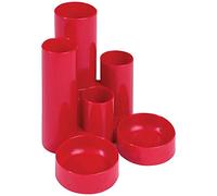 Q-Connect Desk Tidy Red (W130 x D130 x H105mm)