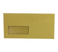 Q-Connect DL Envelopes Wallet Window Gummed 70gsm Manilla (Pack of 1000)