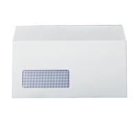 Q-Connect DL Envelopes Window Self Seal 100gsm White (Pack - KF3515