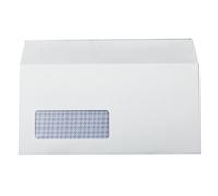 Q-Connect DL Envelopes Window Self Seal 100gsm White (Pack - KF3515